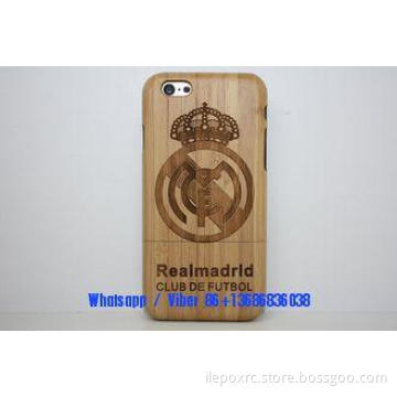 custom Real Madrid Carbon Bamboo Iphone 6 4.7 Inch wooden m